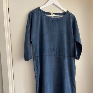 EILEEN FISHER Denim Shirt Mini Dress